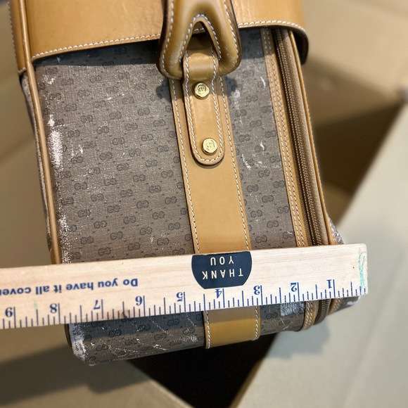 Vintage Gucci Boston Sherry Line GG Travel  Leather  suitcase - Picture 12 of 16